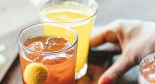 Stevia sweetened orange drink at Food Ingredients Europe Stevia sweetened orange drink at Food Ingredients Europe