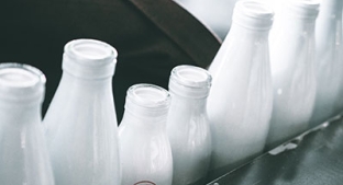 Bottles of yoghurt or milk