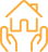 Building thriving communities icon - yellow Building thriving communities icon - yellow